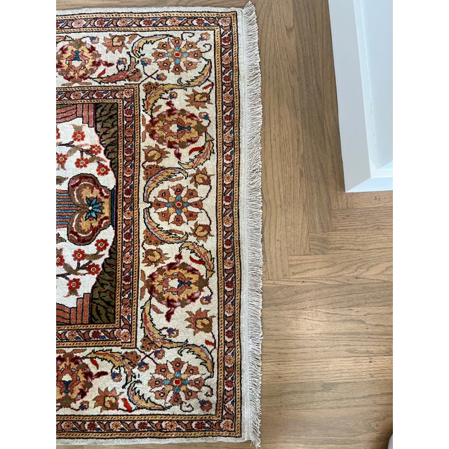 Vintage Turkish Hereke Silk Textile For Sale In San Francisco - Image 6 of 7