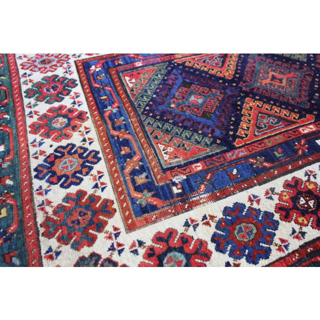 Late 19th Century Late 19th Century Antique Hand-Knotted Talish Kazak Rug - 3′4″ × 8′4″ For Sale - Image 5 of 12