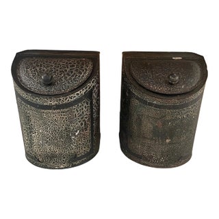 Antique General Store Coffee or Spice Bins- a Pair For Sale
