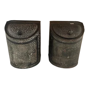 Antique General Store Coffee or Spice Bins- a Pair