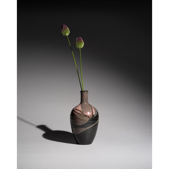 Wolf-Diether Pölloth Studio Stoneware Vase, Germany, circa 1980s–1990s A striking hand-thrown studio vase by German...