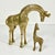 1960s Vintage Hollywood Regency Boho Chic Brass Giraffe With Calf Sculpture - Set of 2 For Sale - Image 13 of 15