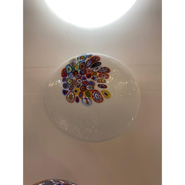 Murrine Sphere in Murano Style Glass with Multicolored Wall Sconce by Simoeng For Sale - Image 7 of 8