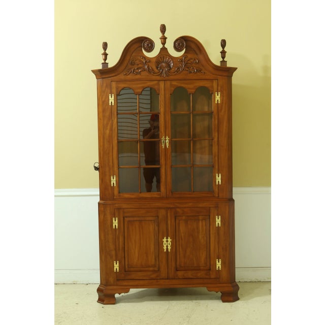 Henkel Harris Cherry Welford Corner China Cabinet For Sale - Image 13 of 13