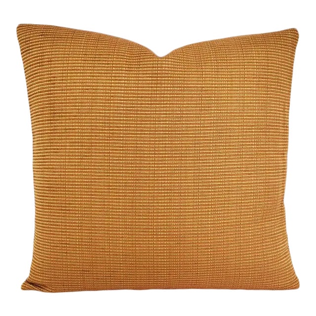 Kravet Smart Ottoman Strie in Rust Pillow Cover For Sale