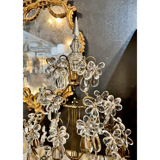 Pair Large French Bagues-Style Gilt Bronze Girandoles For Sale - Image 12 of 13