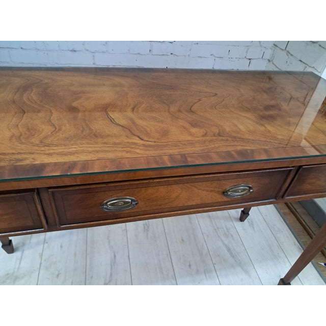 Vintage Mahogany Writing Desk from Bevan Funnell Ltd., 1980s For Sale - Image 18 of 18