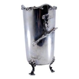 Silver Cache-Pot with Angels and Feet For Sale