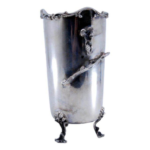 Silver Cache-Pot with Angels and Feet For Sale