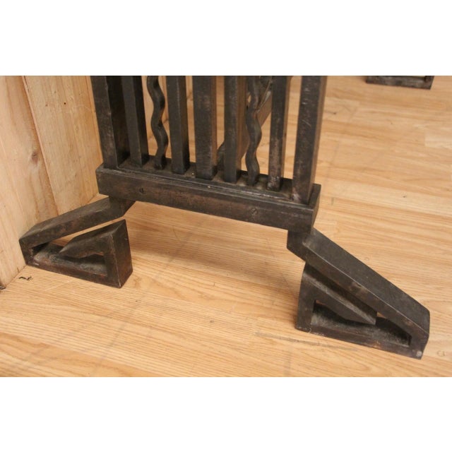 Art Deco Wrought Iron Console attributed to Brandt, Seabed, 1920s For Sale - Image 6 of 12