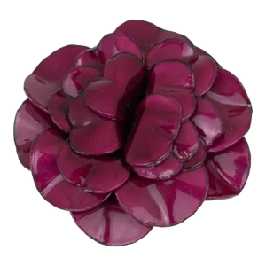 Cilea Paris Purple Red Floral Resin Pin Brooch