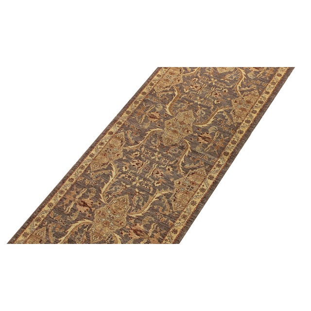 Beautiful Ziegler 1990's Gray/Ivory Wool Runner Rug- 2'10'' X 11'1'' For Sale In New York - Image 6 of 10