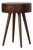 Circular Solid Wood Table With Polished Finish For Sale