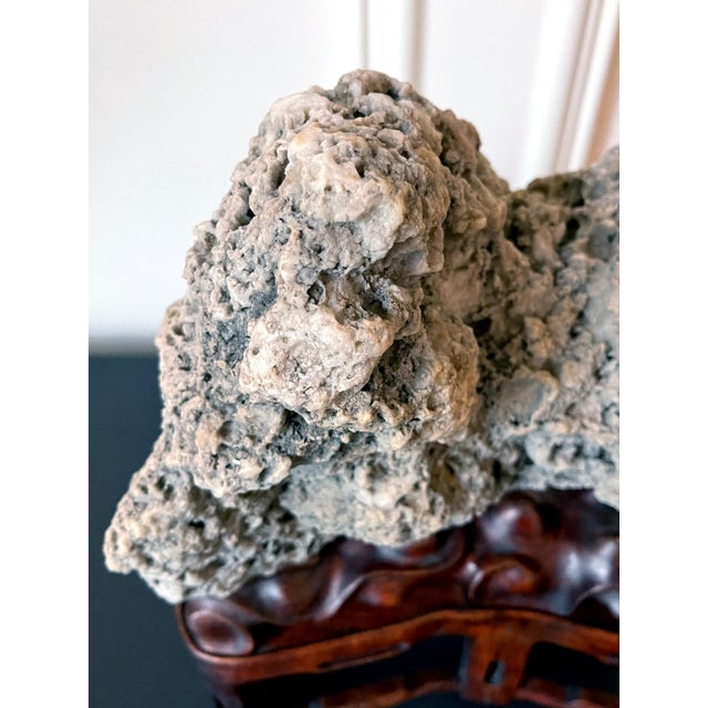 Chinese Rare Chinese Kun Scholar Stone on Display Stand For Sale - Image 3 of 18