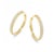 Late 20th Century 14K Yellow Gold Inside Out Diamond Hoop Earrings, Pair For Sale - Image 4 of 4