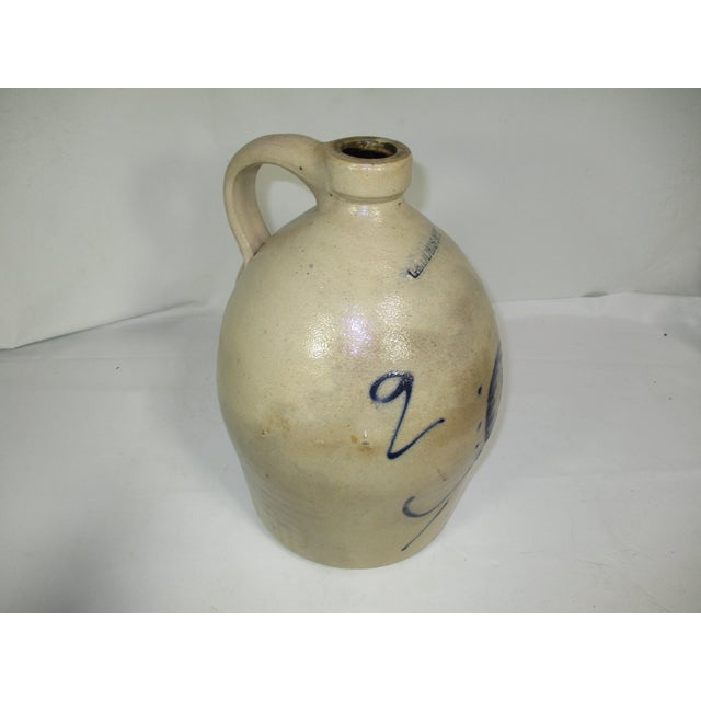 Mid 19th Century Antique Geddes Ny Floral Motif Stoneware Jug For Sale - Image 5 of 16