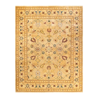 Mogul, One-of-a-Kind Hand-Knotted Area Rug - Ivory, 9' 1" x 11' 9" For Sale