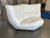 Animal Skin Super Cool Contemporary Italian White Leather Double Curved Chair For Sale - Image 7 of 9