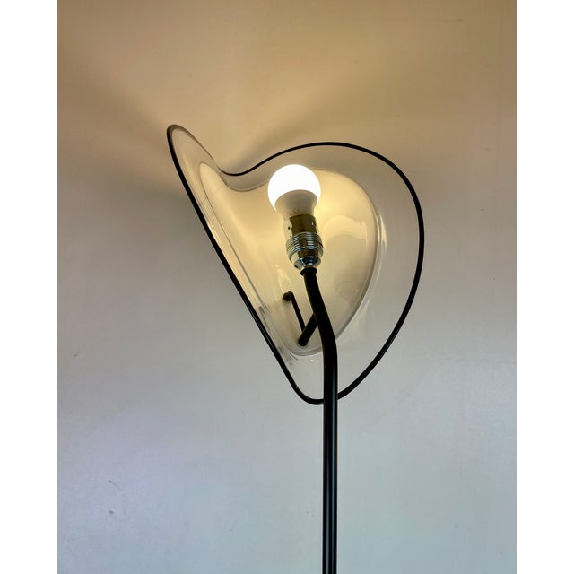 Metal Murano Floor Lamp by Mazzega, Italy, 1980s For Sale - Image 7 of 15