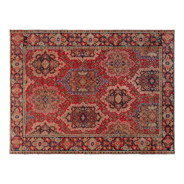1920s English Axminster Botanical Rug For Sale