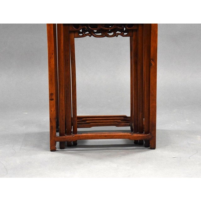 Chinese Hardwood Nesting Tables, 1890, Set of 4 For Sale - Image 6 of 15