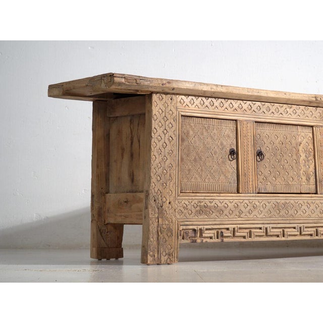 Antique Carved Pine Sideboard For Sale - Image 3 of 15