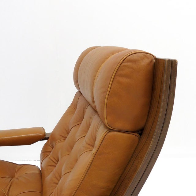 1960s Leather Lounge Chair ‘Palermo’ by Pethrus Lindlöf, 1970 For Sale - Image 5 of 10