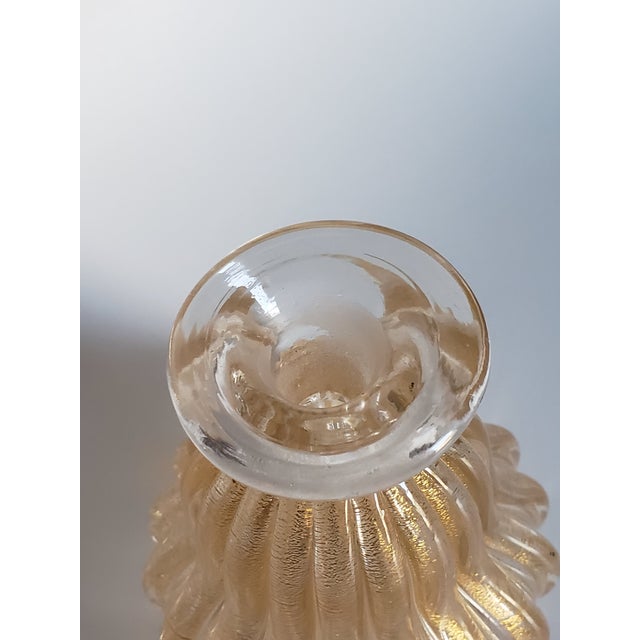 1950s Flavio Poli Seguso Murano Glass Gold Polveri Perfume Bottle For Sale - Image 15 of 16