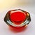 Big Geode - Ashtray in Murano Glass by Flavio Poli for Seguso. Stunning Red and Golden Yellow Submerged colors. 1960s,...