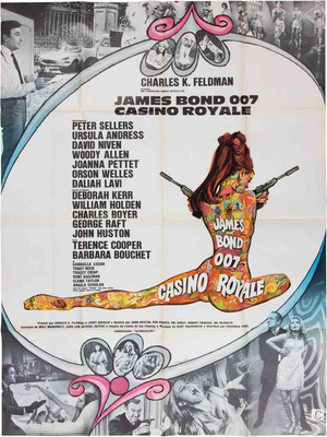 Vintage Casino Royale Poster with Psychedelic Art, 1957