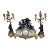 Antique French Denière Bronze & Marble Clock Garniture Set - Cherubs, 3-Piece, 19th Century For Sale