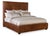 Quintin King Bed in Brizo Hazelnut Leather Upholstery