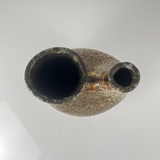 Mid-Century Modern Double Vase in Speckled Stoneware, 1960s For Sale - Image 3 of 9