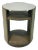 Caracole Fusion Drum Wood and Frosted Glass End Table For Sale