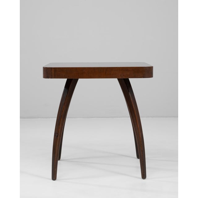 Mid-Century Modern 1960s Czech Walnut Spider Table By J. Halabala For Sale - Image 3 of 18