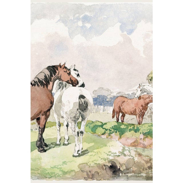 Paper 1850 Vintage English Equestrian Art Print by John Frederick Herring - 12" X 8" For Sale - Image 7 of 9