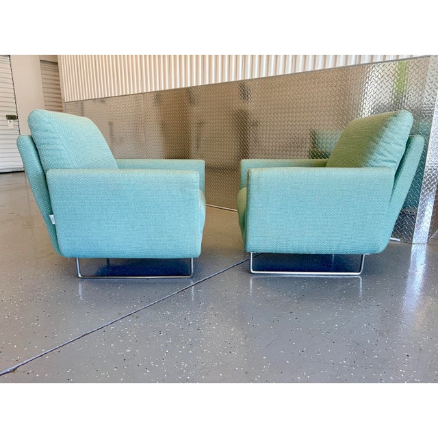 Mid-Century Modern Pair of Mario Bellini Flight Lounge Chairs For Sale - Image 3 of 10