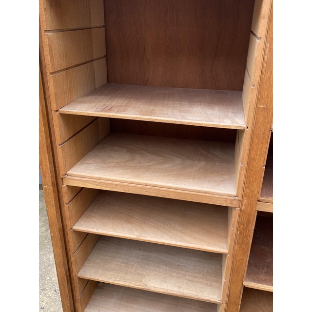 Beautiful vintage cabinet, 1950s roll-top filing cabinet in oak and oak veneer In good overall condition, fully functional...