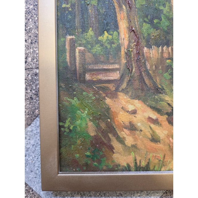 1970s 1970s English Oil on Canvas Pastoral Scenes, Pair For Sale - Image 5 of 5