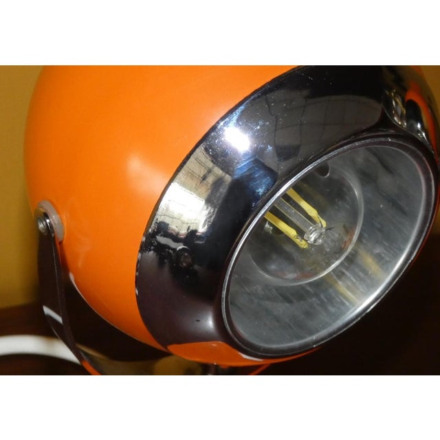 1970s Vintage Orange Eyeball Lamps by Goffredo Reggiani for Reggiani, Italy, 1970s, Set of 2 For Sale - Image 5 of 13