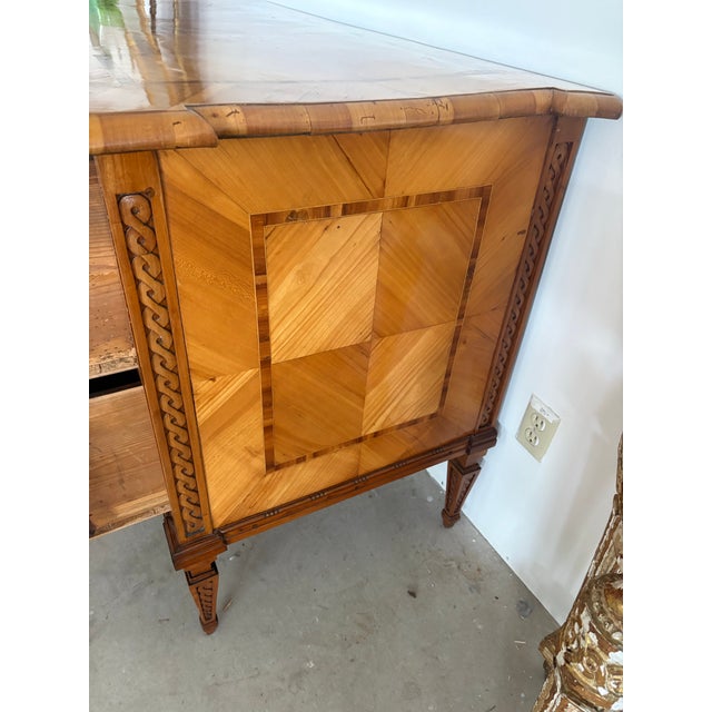 18th Century German Louis XVI Period Cherrywood Parquetry Commode, Circa 1780 For Sale In Houston - Image 6 of 8