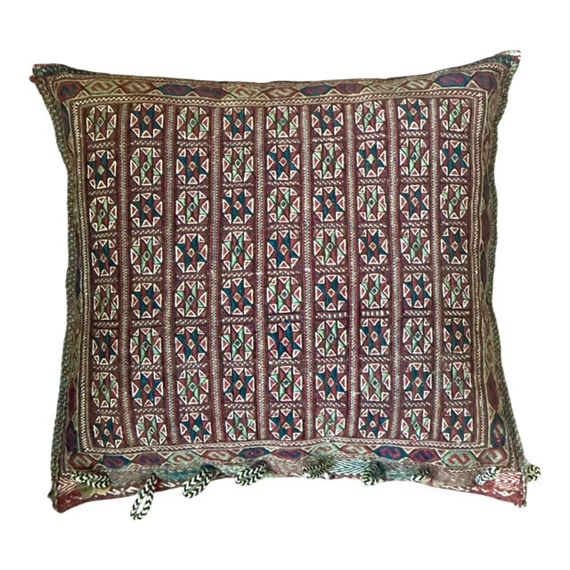 Vintage Monumental Kilim Throw Pillow For Sale