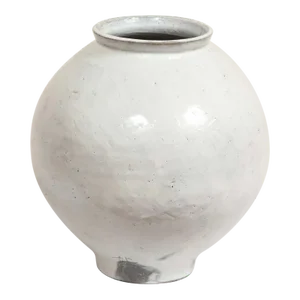 2021 “Moon Jar I” White, Hand Crafted Clay Vase by Sungwook Park (South Korea)