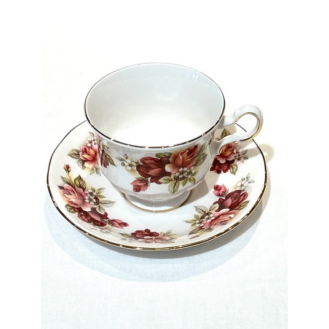 Vintage Fine China Tea Cups and Saucers & 2 Sets Cream and Sugar - 6 pcs For Sale - Image 14 of 17
