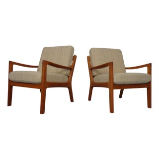 Teak Senator Lounge Chair by Ole Wanscher for Poul Jeppesen, Denmark, 1960s For Sale