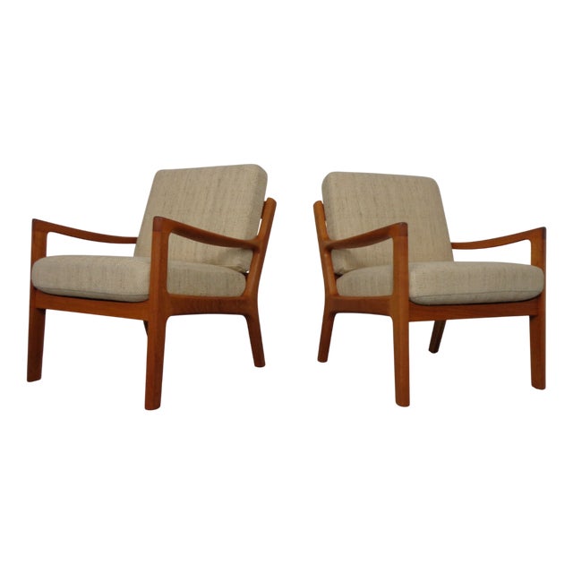 Teak Senator Lounge Chair by Ole Wanscher for Poul Jeppesen, Denmark, 1960s For Sale