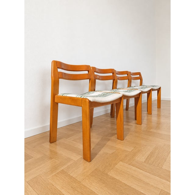 Mid-Century Walnut Chairs, 1970s, Set of 4 For Sale - Image 4 of 11