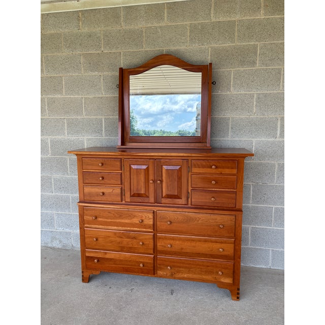 Description: Chatam Reproductions Cherry Shaker Style 12 Drawer Mule Chest & Mirror Super High Quality Craftsmanship. In...