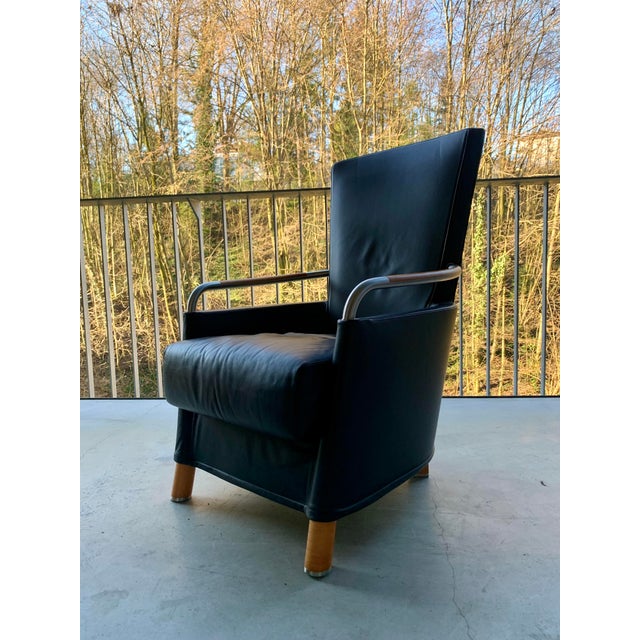 Leather Armchair by Massimo Scolari for Giorgetti For Sale - Image 12 of 18