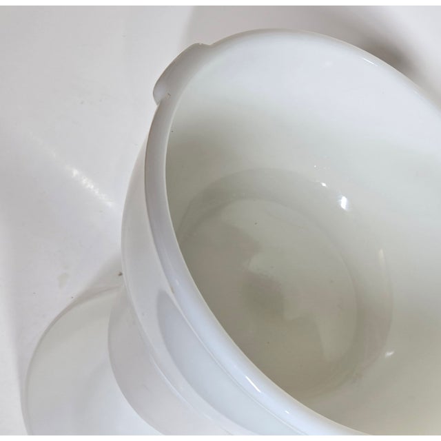 Farmhouse Milk Glass Bowls- Set of Three For Sale - Image 10 of 12